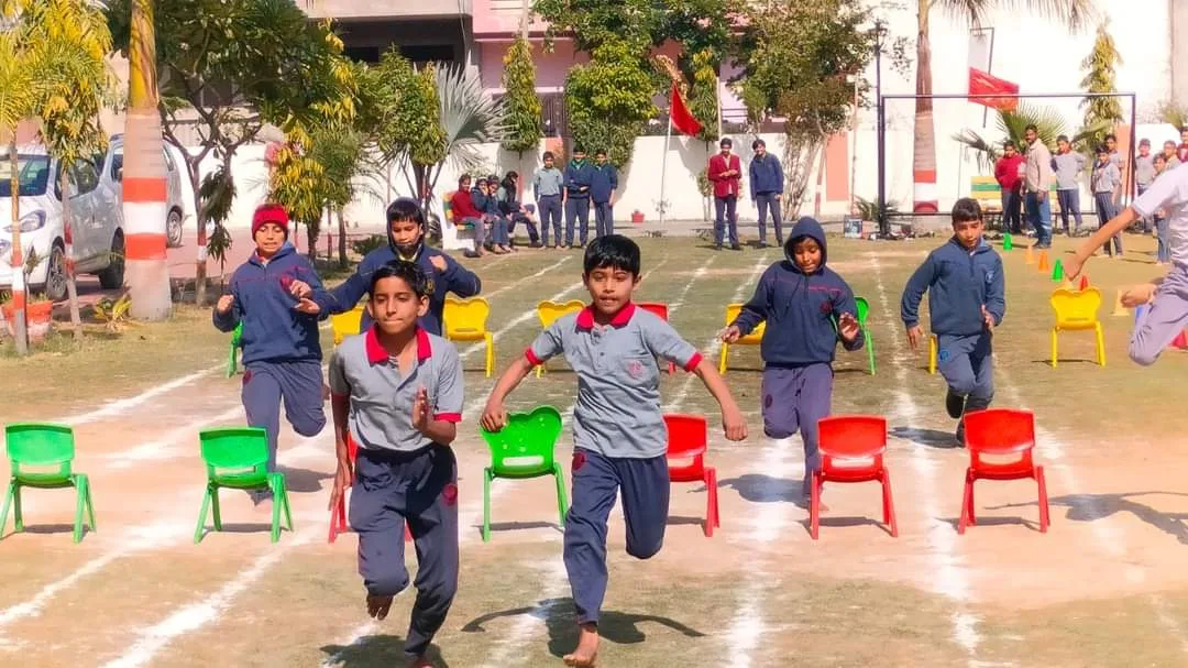 Students participating in sports activities at SBS Alwar